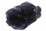 Purple Octahedral Fluorite Crystal Cluster - Fluorescent! #138698-1
